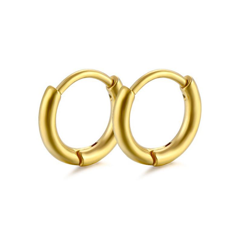1 Pair High Polished Stainless Steel Hoop Earrings For Women/Men Geometric Allotype Ear Buckles Hip Hop Party Creative Jewelry