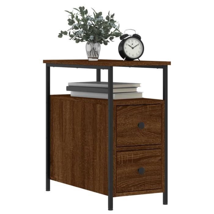 VidaXL Bedside Tables 2pcs Brown Oak 30x60x60cm Engineered Wood 826072