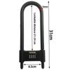 All Metal U-Lock Password Door Lock Secure Password Lock for Electric vehicle Bicycles Anti-Theft Anti-Pry Anti-Cut