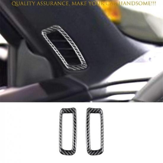 For Mazda CX-9 2016-2023 Real Carbon Fiber A Pillar Air Outlet Vent Cover Trim