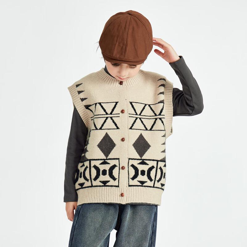 DuoDuoJia Boys' Icelandic Jacquard Knit Vest