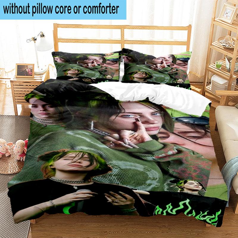3PCS Bi-llie Music Artwork 3pcs Bedding,Including 3PCS Duvet Cover And 2pcs Pillowcases Perfect for Christmas,Ideal for Bedroom, Dormitory