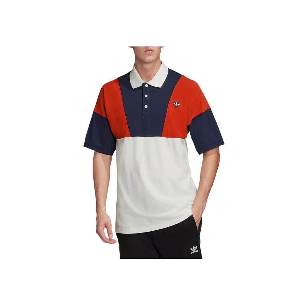 Adidas Originals Trefoil Spliced Short Sleeve Polo Shirt Men Tops Multicolor FM2197
