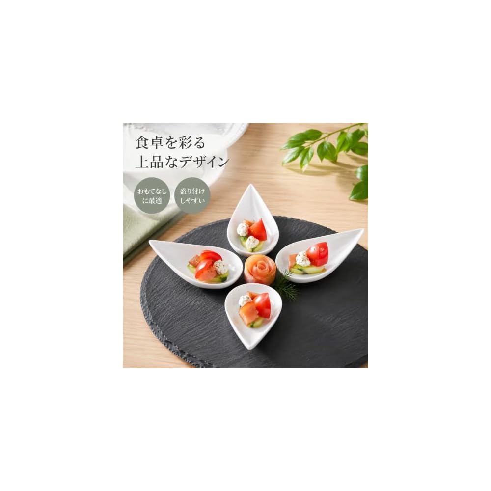 Mini Appetizer Plates, Amuse-Bouche Spoons, Teardrop Shape, Plastic, Approx. 5 x 10 x 13 cm,