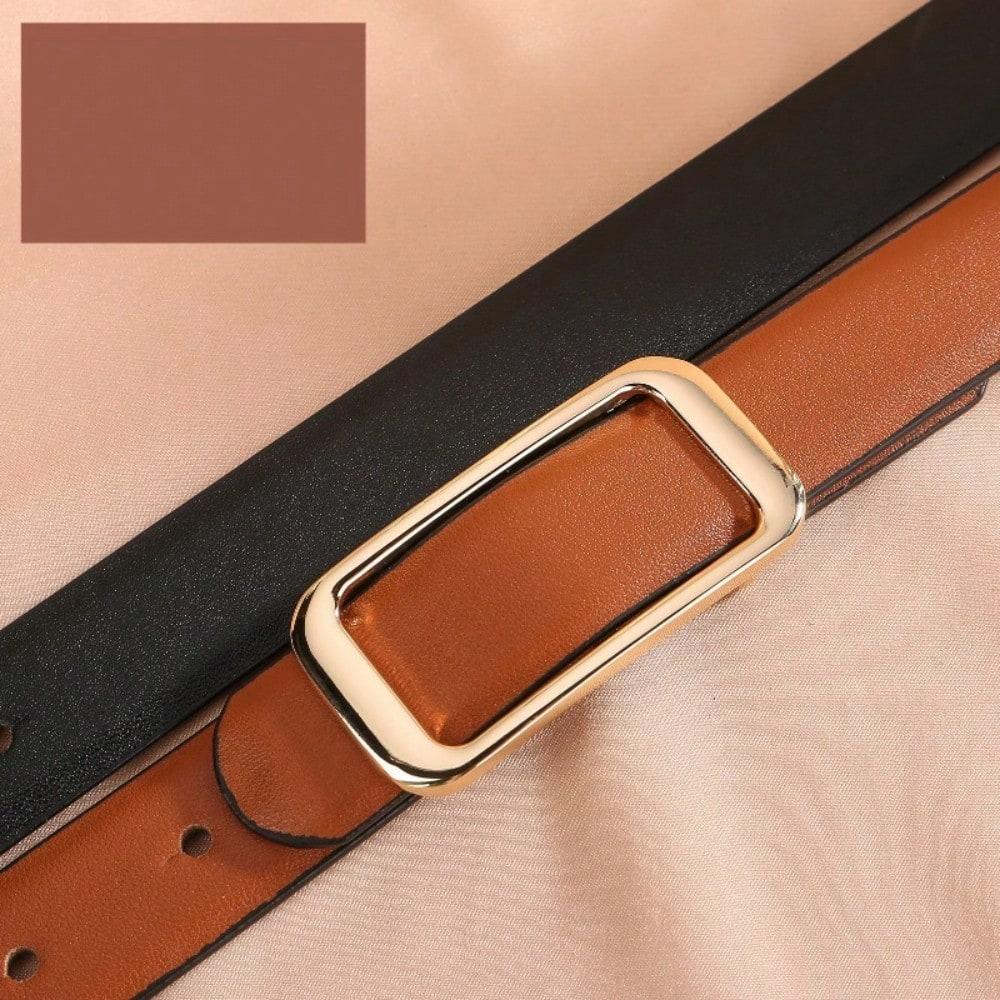 Trousers Belt Women's Jeans Versatile Fashion Literary ins Trend Double Sided Belt Retro Brown Practical Belt