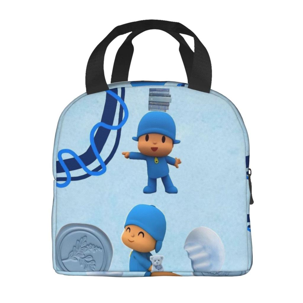 Pocoyoes Cartoon Comdy Accessories Insulated Lunch Bag For School Food Box Portable Thermal Cooler Lunch Boxes