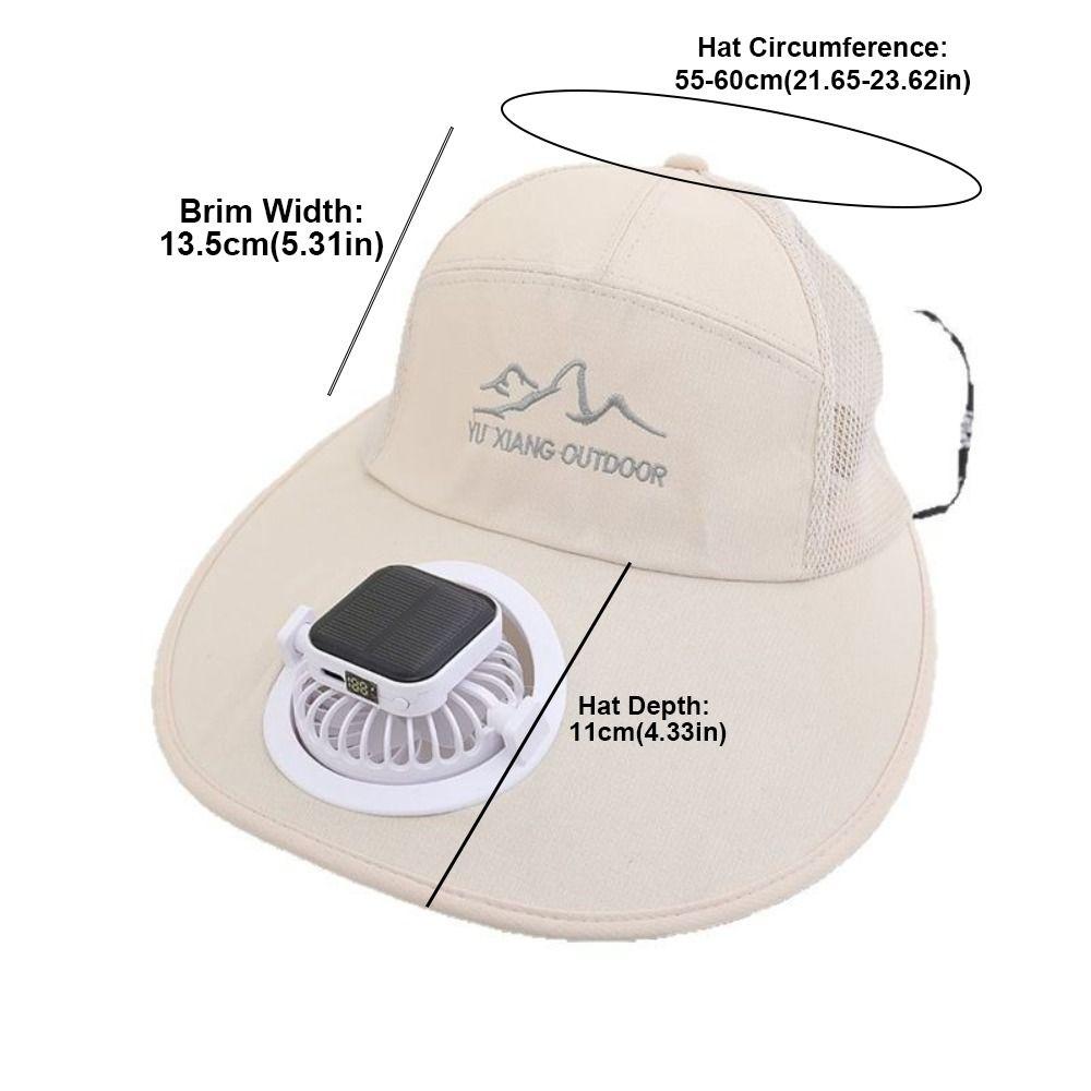 Breathable Solar Fan Hat USB Charging Sun Protection Caps Fashion Full Mesh Hats  Summer