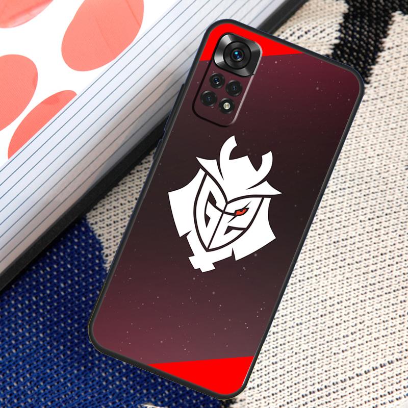 G2 ESports Case For Xiaomi Redmi Note 10 11 Pro 8 9 12 Pro 11S 10S 9S Redmi 9 10 12C 9C 10C Back Cover