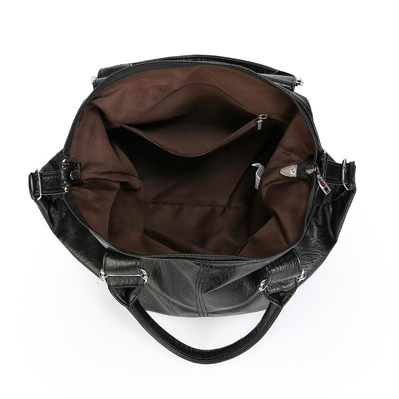 Retro Women's Bag Middle-aged and Elderly Women's Mother's Bag Single-shoulder Crossbody Handbag Soft Leather Bag