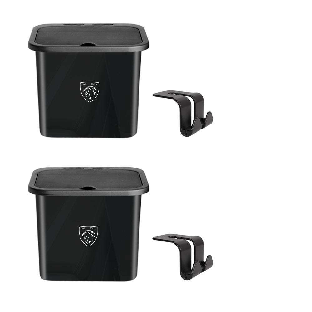 Car Storage Box Seat Back Trash Can Garbage Case Valve Holder For Peugeot 2008 3008 206 207 208 306 307 308 408 107 Accessories