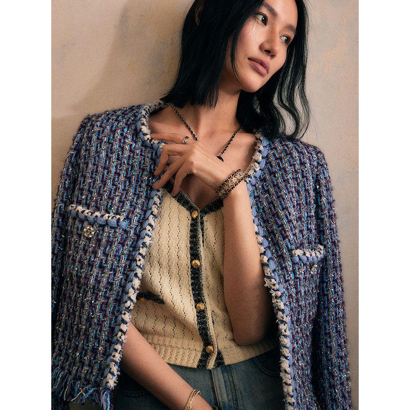 Blacknini Fabric Handmade Brushed Tweed Outwear