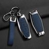 Afstandsbediening Sleutelhoesje Voor Outlander 2022 - 2024 2 3 4 knoppen Zinklegering Leer Sleutelhanger Accessoires