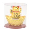 Ingot Lucky Waving Cat Solar Powered Arm Waving Fortune Cat Adorable Plastic Welcoming Cat Ornament Decorative Chinese