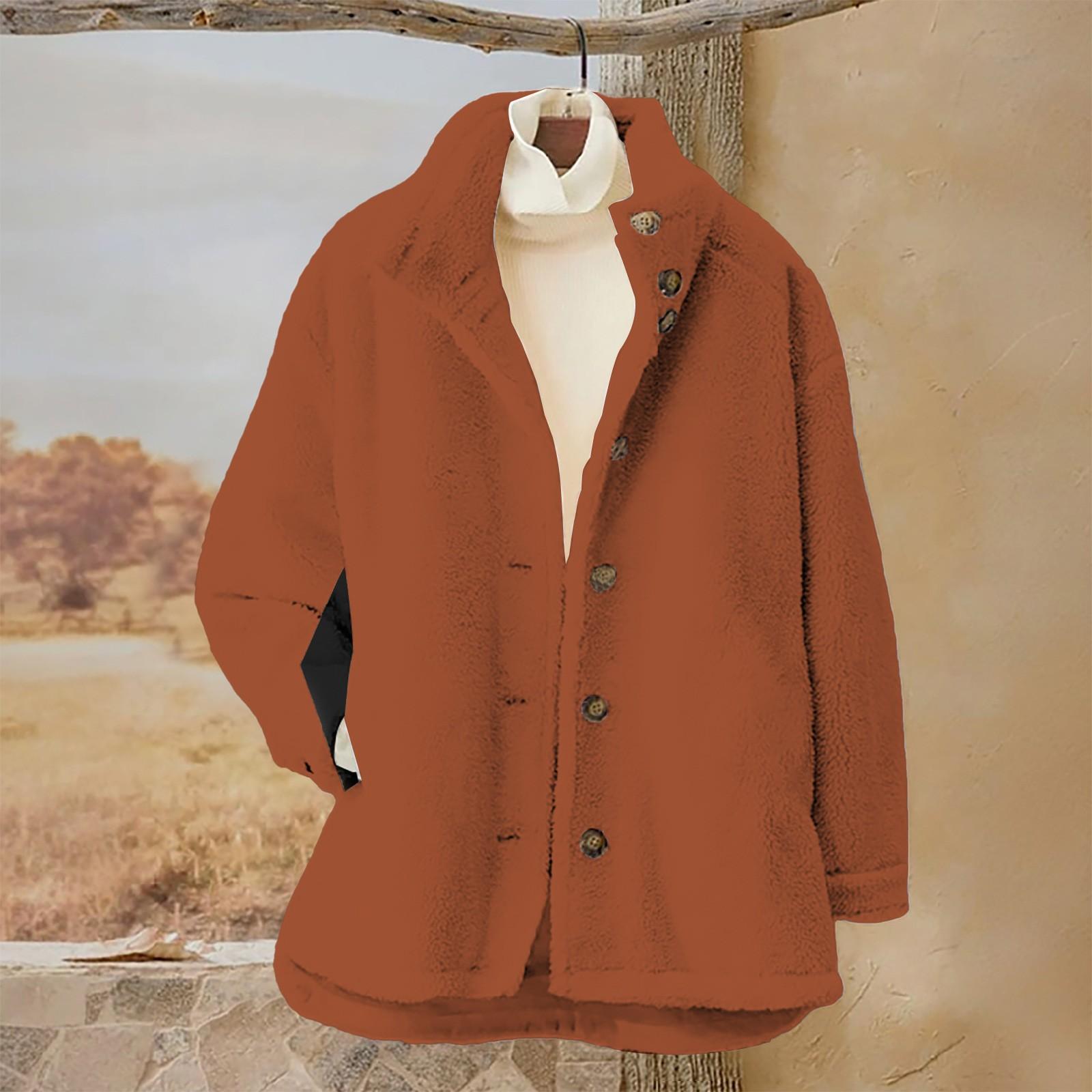 

Женский однотонный повседневный свободный кардиган с длинным рукавом на пуговицах, кардиган с капюшоном, фланелевое пальто XXL кофейный