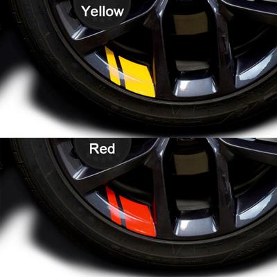 6Pcs Wear-resistant Car Sticker Waterproof Excellent Wheel Rim Vinyl Warning