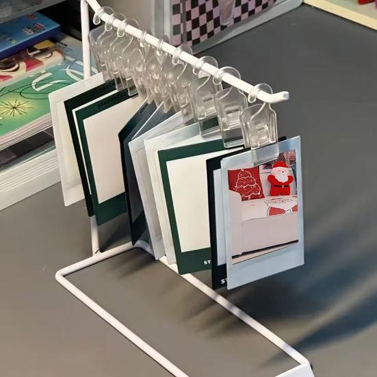 Laundry Hanger Clips Mini Poster Clips Artwork Photos Holder for Picture Card Hanging Display Clear Plastic Closet Organizer for Pants Towel Sock Boot