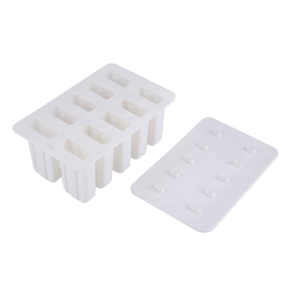 Popsicle Molds Food Grade Silicone Frozen Ice Cream Maker for Children Summer White
