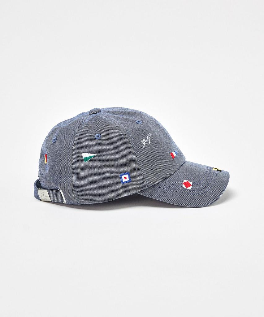 Cap Flying Pattern Dungaree Material Baseball Cap Golf MG5SCP03U NV00 [Munsingwear] (Navy)