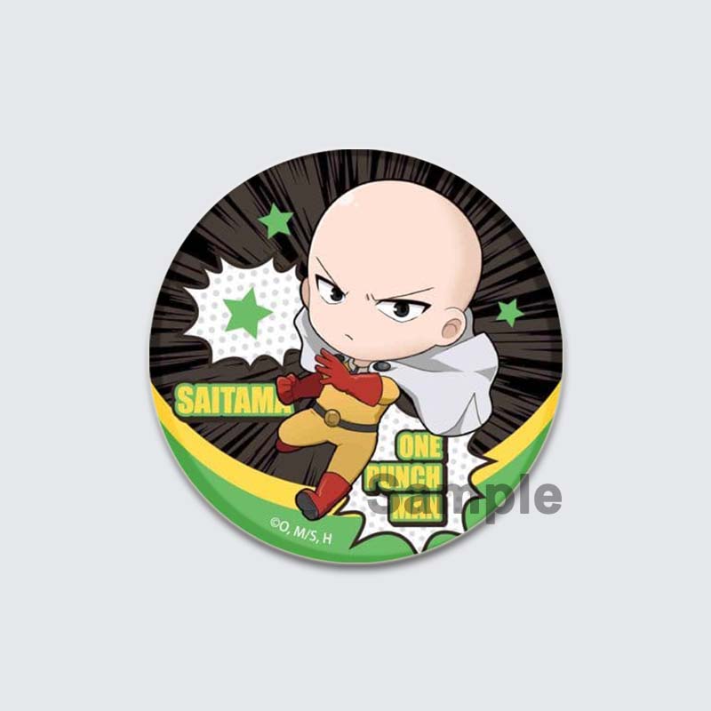 32/44/58mm Saitama Broche de Figura de Desenho Animado Redondo One Punch Man Anime Pins Cosplay Emblema Ornamento de Peito Bolsa Roupas Jóias Acessórios Presentes