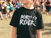 Nato per Rockare Maglietta Unisex per Neonato e Ragazzo, Maglietta Heavy Metal per Bambini, Body per il Primo Concerto Punk Rock del Bambino, Maglietta Unisex Rock n' Roll