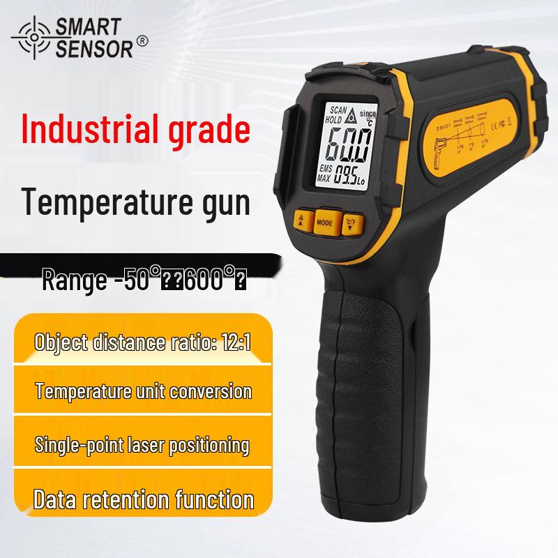 

Инфракрасный термометр Hema AS600 для кухни, масла, воды, воздуха и холодильника.