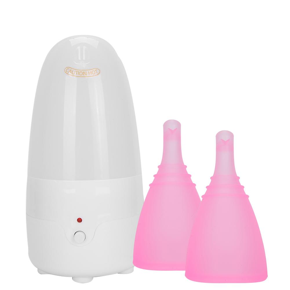 Menstrual Cup Set Silicone Reusable Menstrual Soft Cups Foldable Original Period CupsS X 2