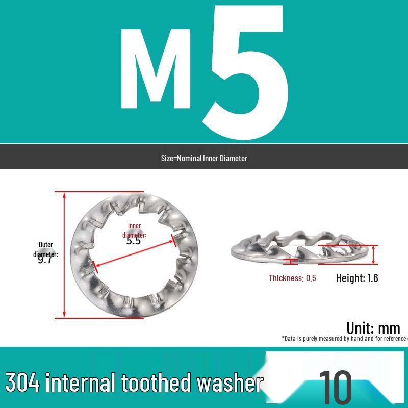 Iron Serrated Locking Washer Set with Anti-Loosening Shims