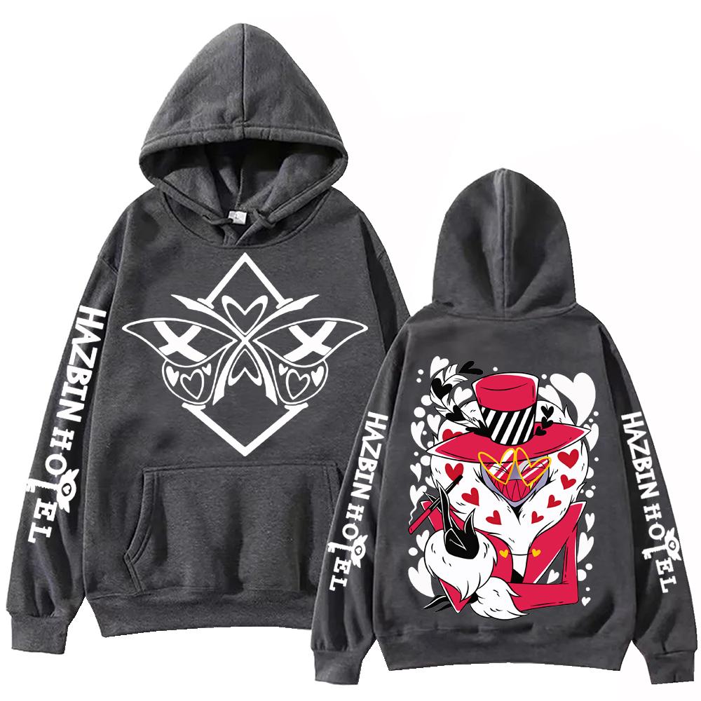 Hazbin Hotel Grafikdesign Hoodie Mann Frau Harajuku Langarm Pullover Tops Sweatshirt Geschenk
