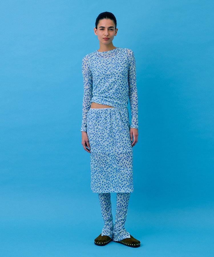 WNDERKAMMER Crinkle T-Shirt_Light Blue