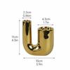 Modern U-shaped Ceramic Candle Holder Romantic Electroplating Silver Candle Stand Light Luxury Candlestick Holder Office