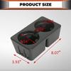 For Gmc Yukon 2007-2014 Car Dual Cup Holder Insert Drink Cup Holder Bracket Black Replacement 19154712
