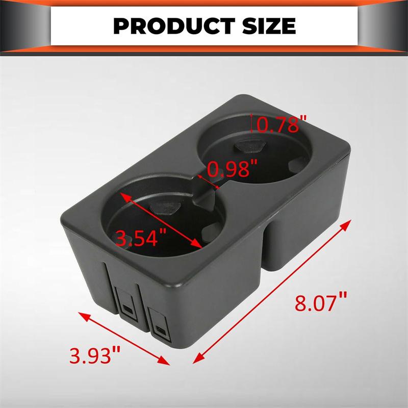 For Gmc Yukon 2007-2014 Car Dual Cup Holder Insert Drink Cup Holder Bracket Black Replacement 19154712