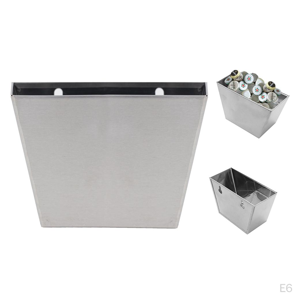 Wandmontierter Flaschenöffner Kapselauffänger Aufbewahrungsbox Eimer mit Schrauben