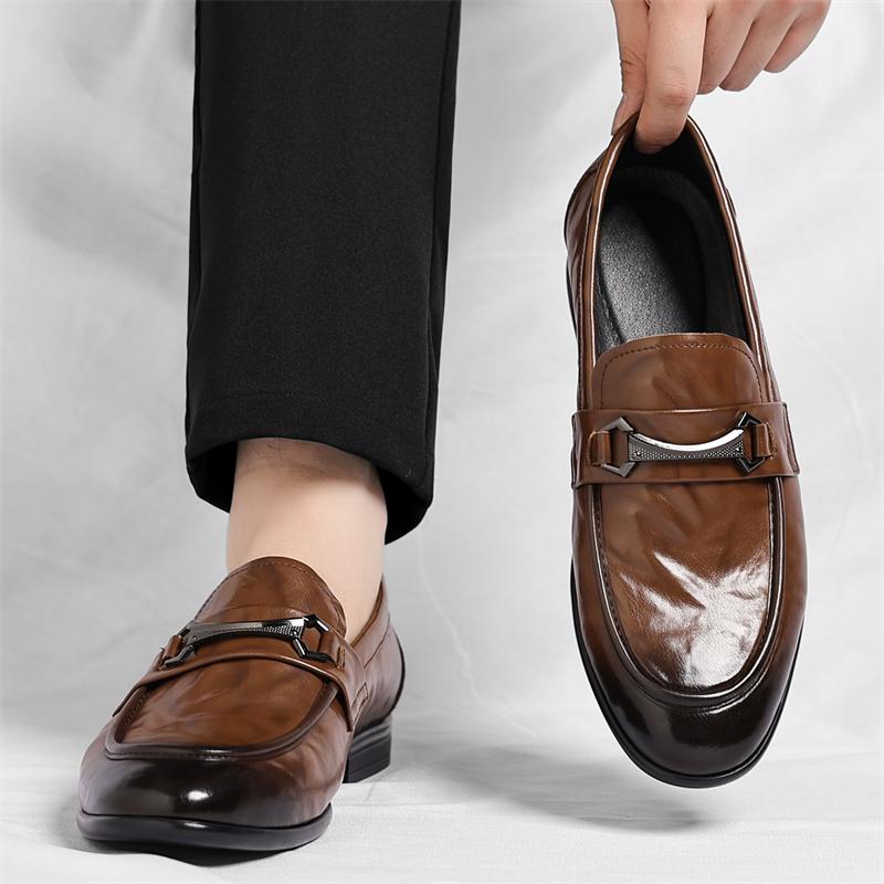 Fashion Male Outdoor Soft Sole Loafers Spring Autumn New Designer Leather Shoes for Men Fashion Casual Dress Shoes Classic Men's Flats