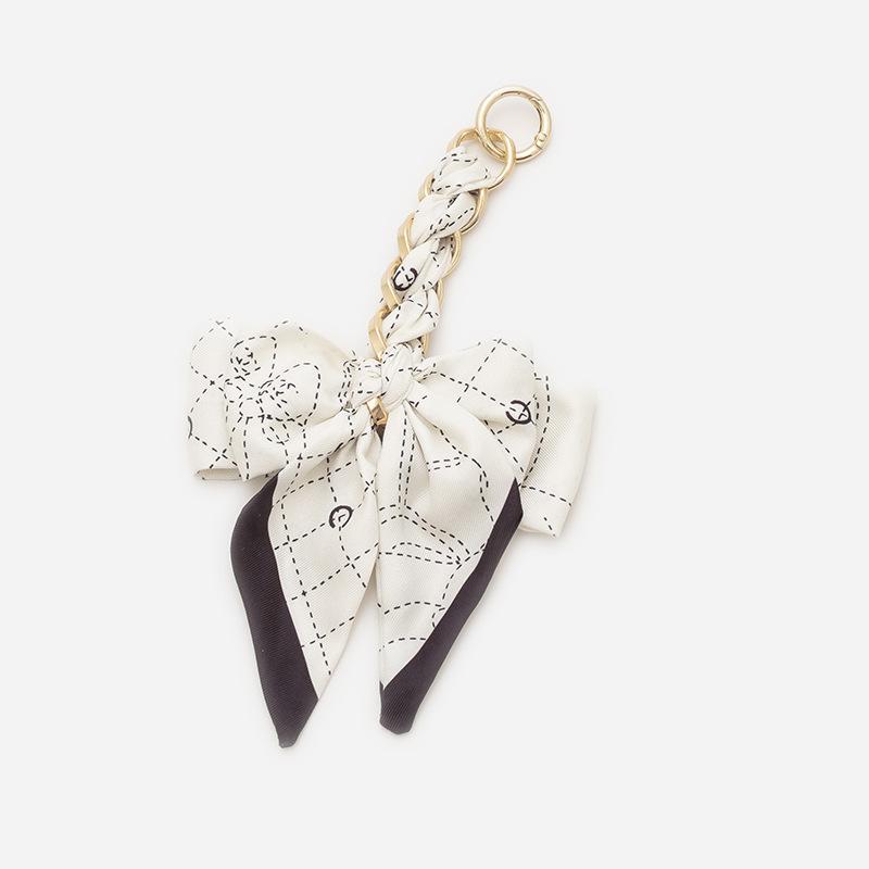 Silk Scarf Hand Woven Bag Extension Chain Ins Armpit Shoulder Metal Strap Women's Retro DIY Short
