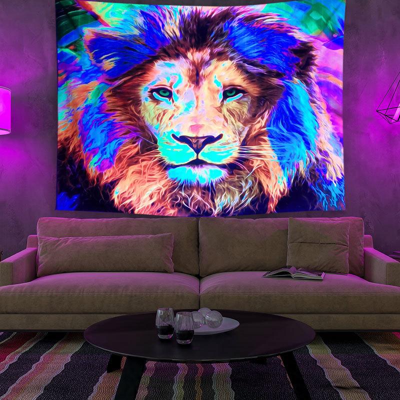 UV Fluorescent Tapestry Print Wall Hanging Art Home Decor