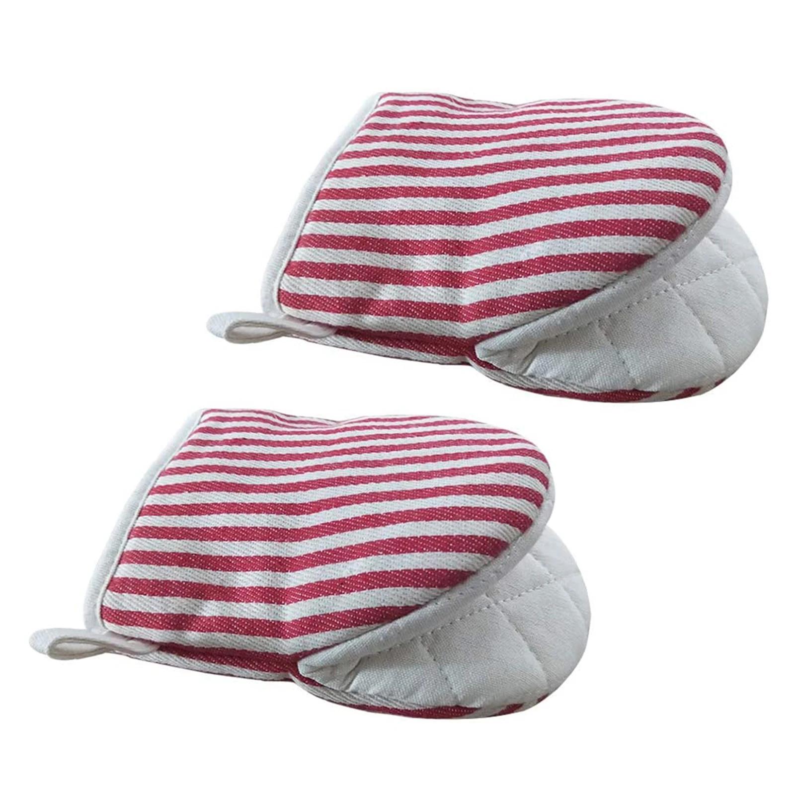 

Перчатки Grip Set Duckbill Высокое качество для кухни Для защиты рук Микроволновая печь Теплоизоляционный коврик Противожарный 100% хлопок Прихватка для духовки красный