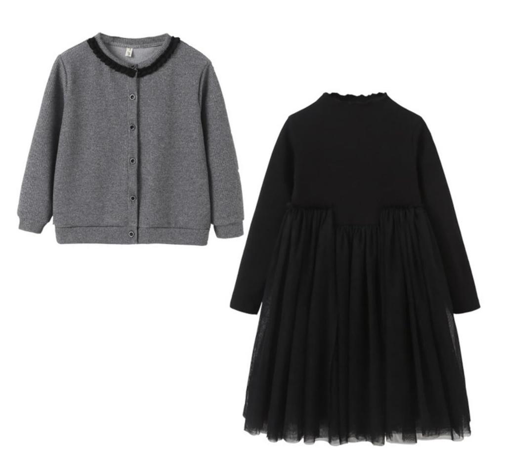 HOLRAFAN Graduation Suit Formal Long Set for Cute Dress for Entrance Everyday Entrance Memorial and and Winter Size Dress, Children's Dress, Sleeve,