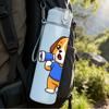 1PC Blue Puppy Dog Cartoon 750ml Color Plastic Sports Water Bottle Leakproof Flip Straw Lid Suitable for Sports Office Home Use
