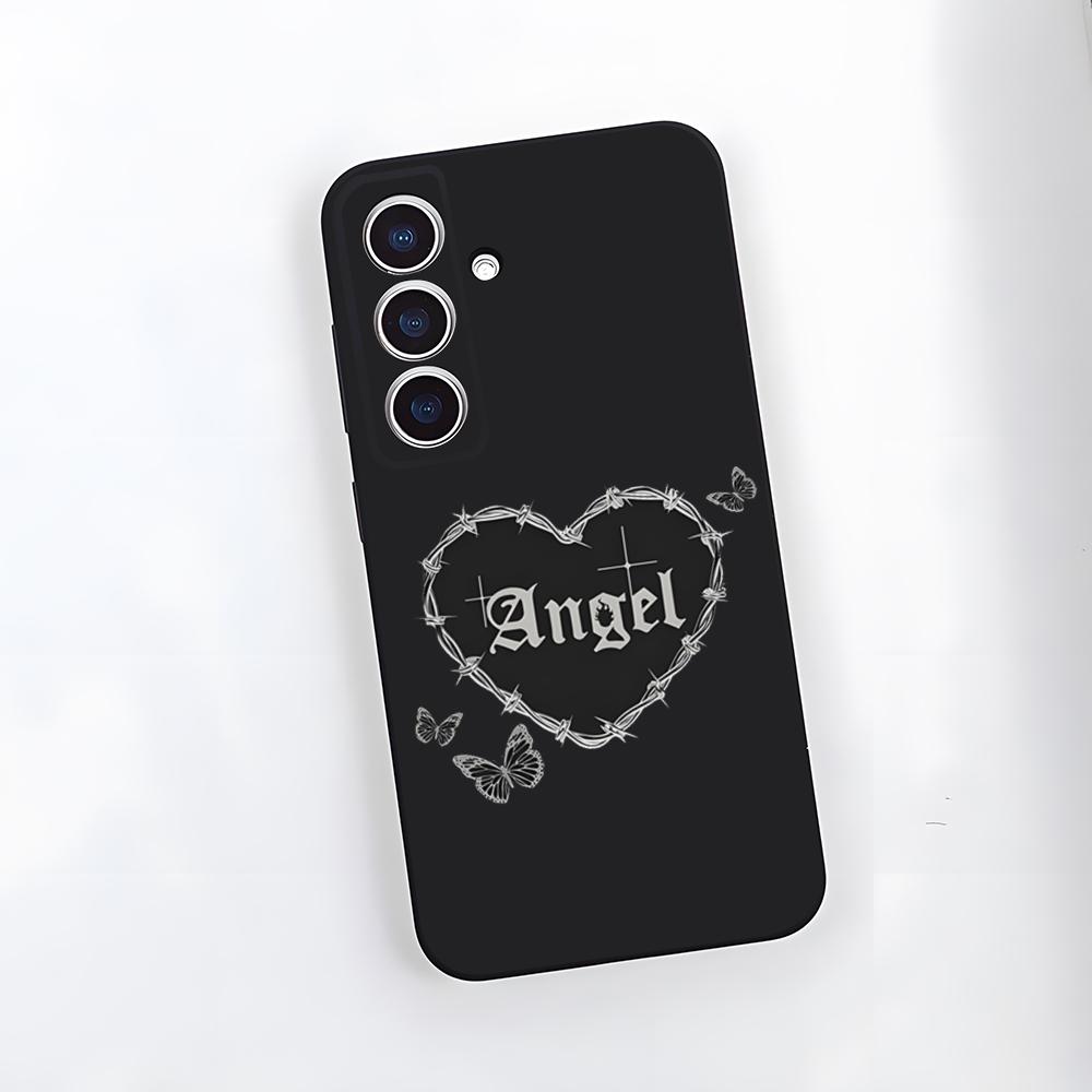 

Black Angel Death Demon Phone Case For Samsung S26 S25 Plus S20 S20 Plus S22 Ultra S23 FE S21 Plus S21 Ultra Soft Cover Samsung S20 FE