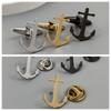 Ship Anchor Cross Brooch Cufflinks Dual-use Design Sense Creative Niche Suit Coat Accessories