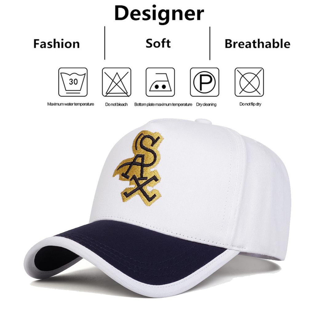 Unisex SAX Letter Embroidery Baseball Caps Outdoor Adjustable Spring and Autumn Casual Sunscreen Hat