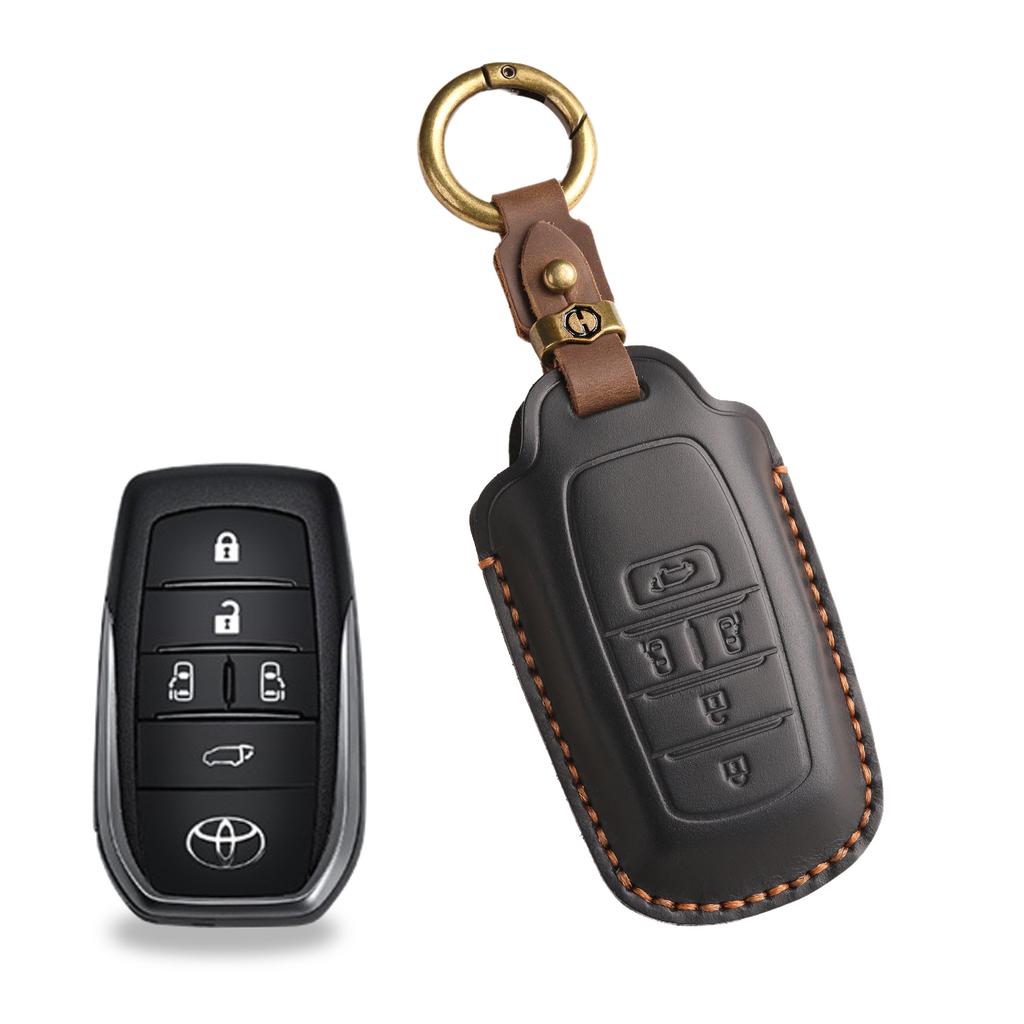 Vintage Key Cover For Toyota Gryvia Xena Key Bag Elfa Leather Protective Case Ring