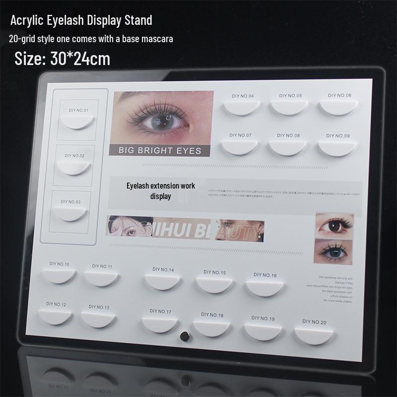 Eyelash Palette and Display Case - Dustproof Acrylic Showcase for Grafted Eyelashes