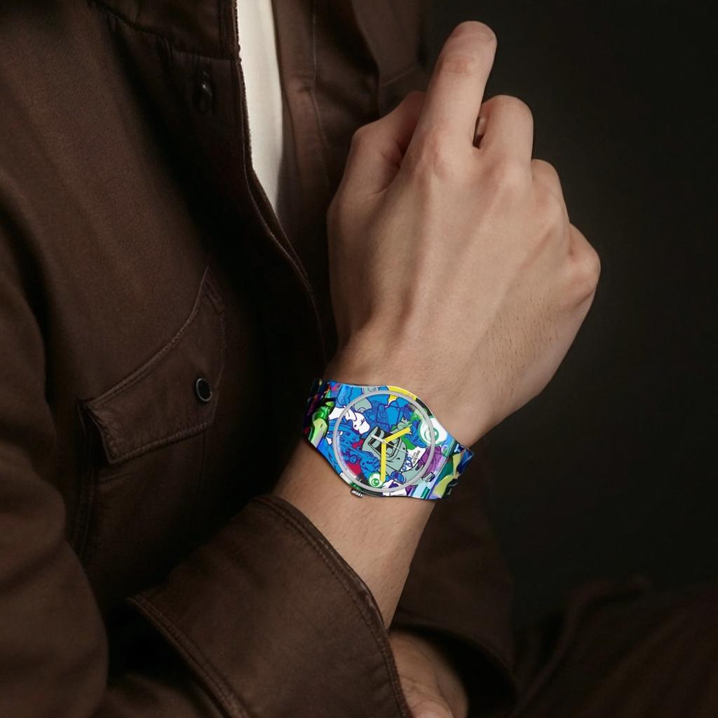 Swatch שעון גברים כחול 47.4 מ"מ SUOW133 SUOW133