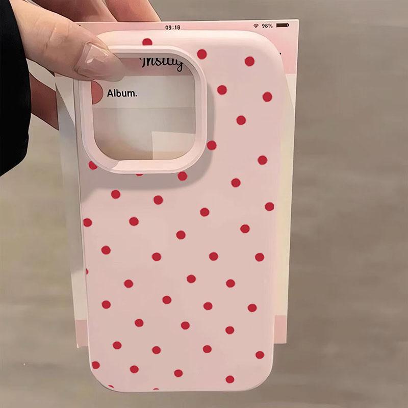 Red Dots Print Phone Case For iPhone 17 Pro Cases iPhone 17 Pro Max 16 15 14 Plus 13 12 11 17 Air Shockproof Bumper Cases Cover
