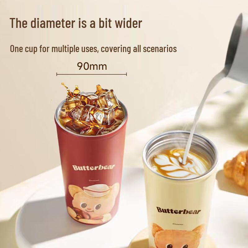 SUPOR Butter Bear 500ml Insulated Straw Cup