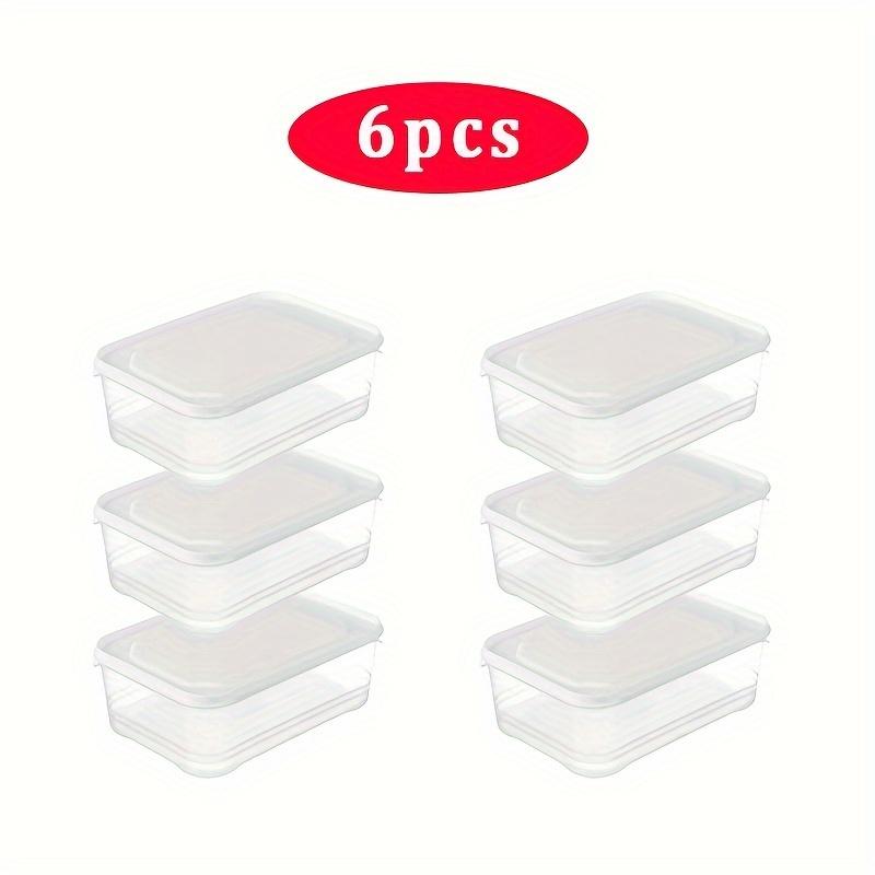

Упаковка из 6 полипропиленовых контейнеров для хранения в холодильнике с крышками - 1200 мл/40,58 унций, безопасны для контакта с пищевыми продуктами, органайзер для фруктов и продуктов, экономит место, для кухни 6pcs