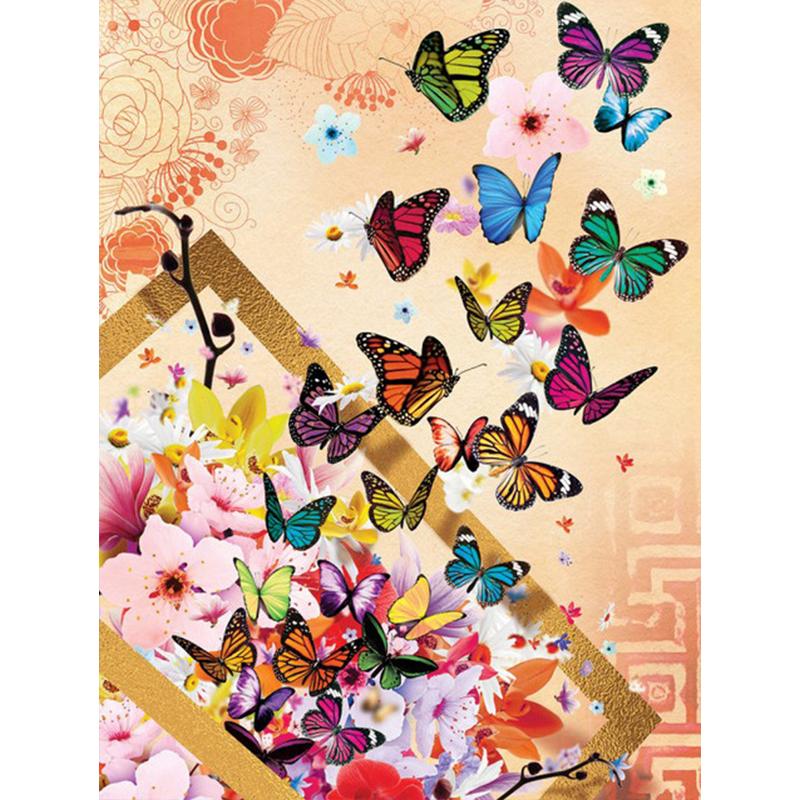 Full Round Diamond Painting Flower Butterfly Pictures Of Rhinestones Diamond Embroidery Animal Cross Stitch Home Decor