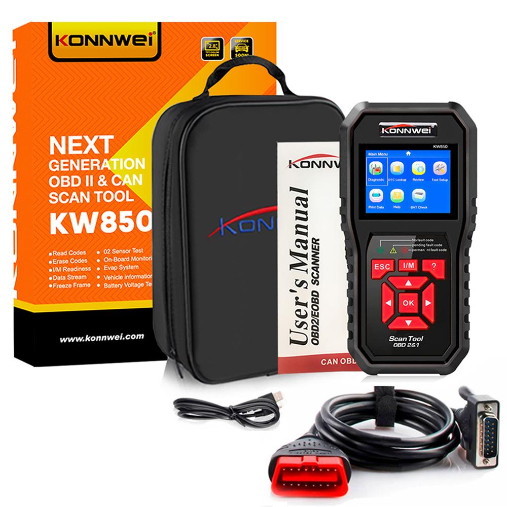 KONNWEI KW850 Car OBD2 Scanner Professional Auto Diagnostic Tools OBD 2 Engine System Check Code Reader DTC Lookup Pk Elm327